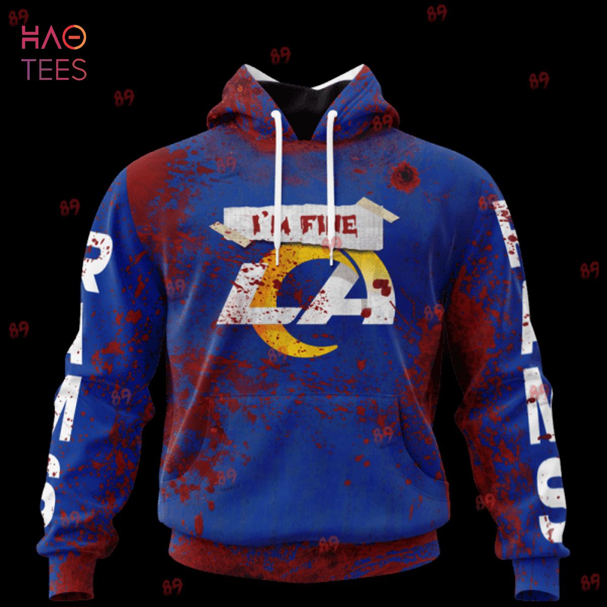 BEST Rams Halloween Blood Jersey LIMITED EDITION 3D Hoodie