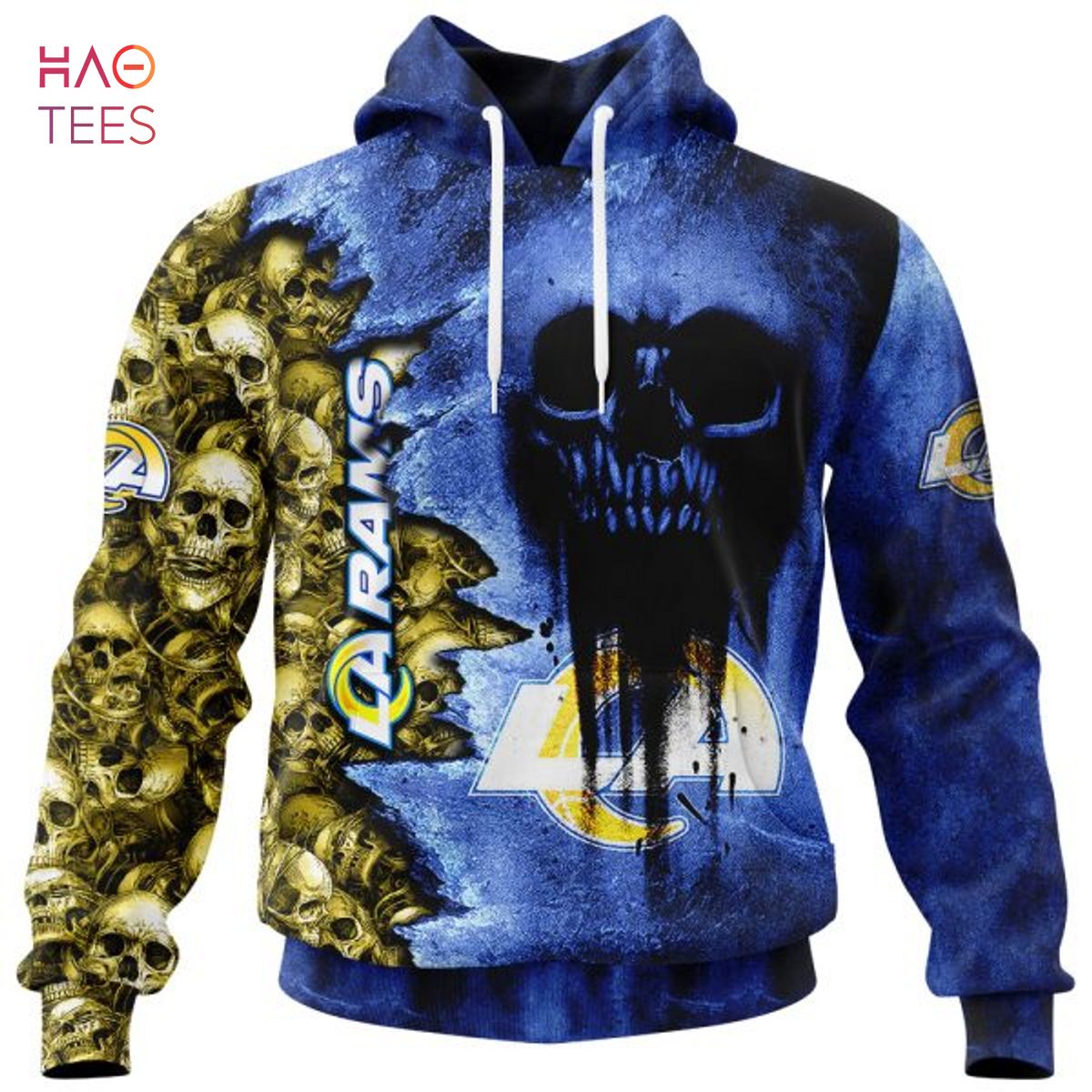 BEST Rams Halloween Cemetery Skull Jersey LIMITED EDITION 3D Hoodie