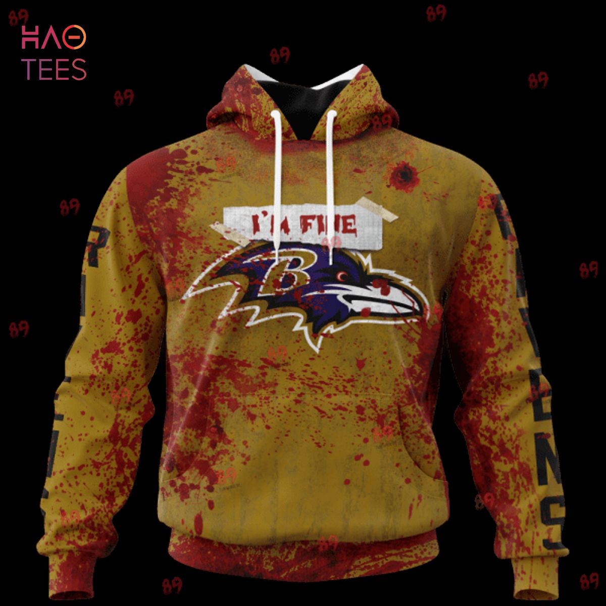 BEST Ravens Halloween Blood Jersey LIMITED EDITION 3D Hoodie BEST Ravens Halloween Blood Jersey LIMITED EDITION 3D Hoodie