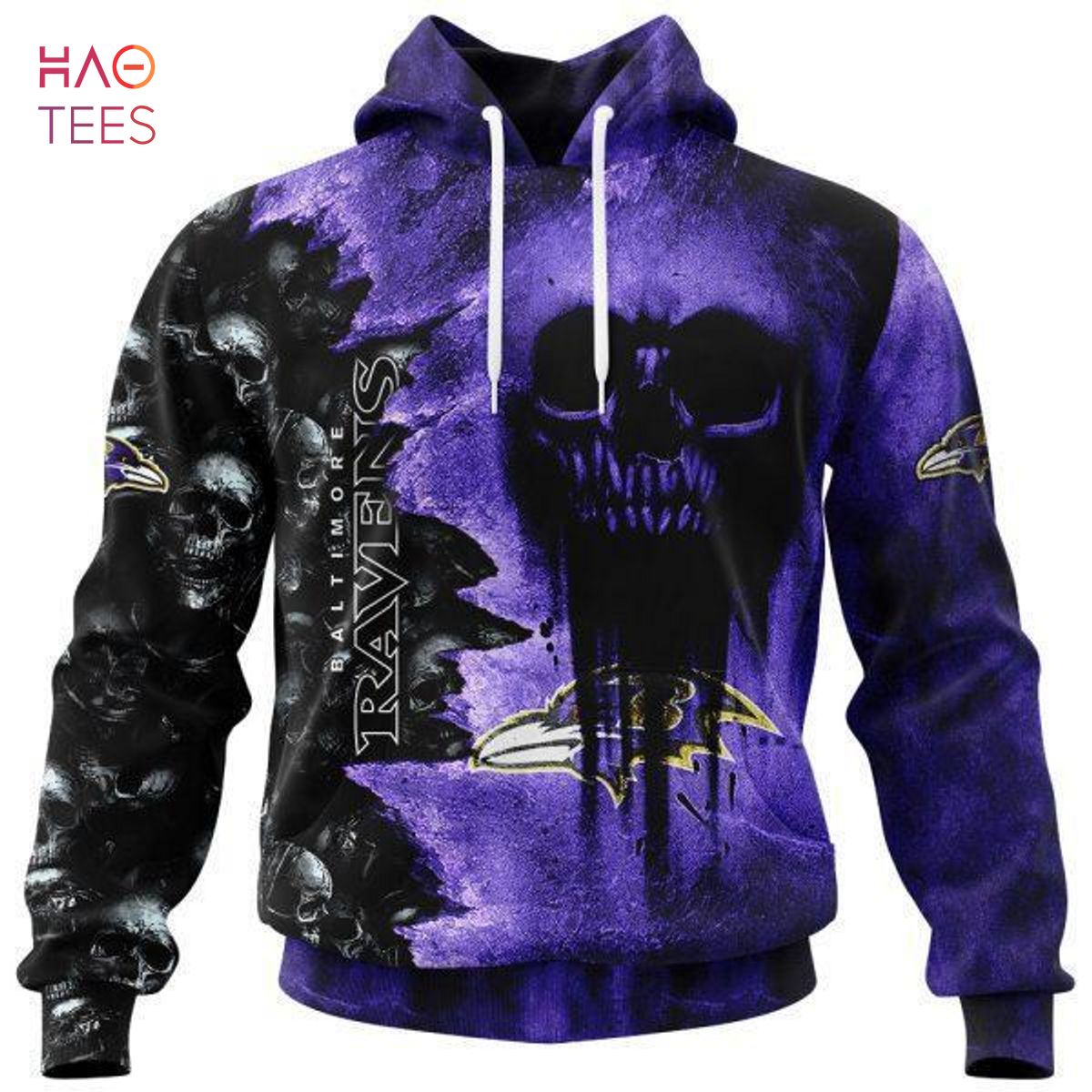 BEST Ravens Halloween Cemetery Skull Jersey LIMITED EDITION 3D Hoodie