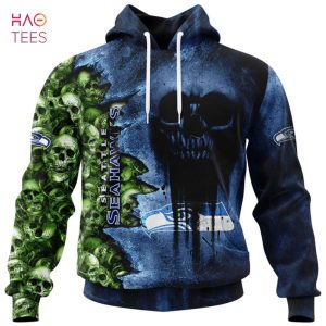 BEST Seahawks Halloween Cemetery Skull Jersey LIMITED EDITION 3D Hoodie