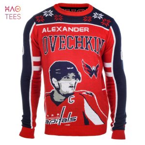 BEST Alexander Ovechkin 8 Washington Capitals NHL Player Ugly Sweater