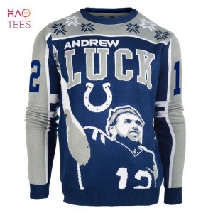 BEST Andrew Luck 12 Indianapolis Colts NFL Player Ugly Sweater