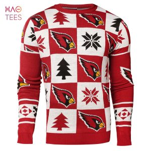 BEST Arizona Cardinals Patches NFL Ugly Crew Neck Sweater by Forever Collectibles