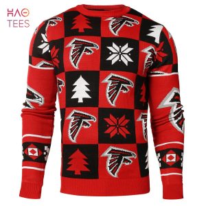 BEST Atlanta Falcons Patches NFL Ugly Crew Neck Sweater by Forever Collectibles