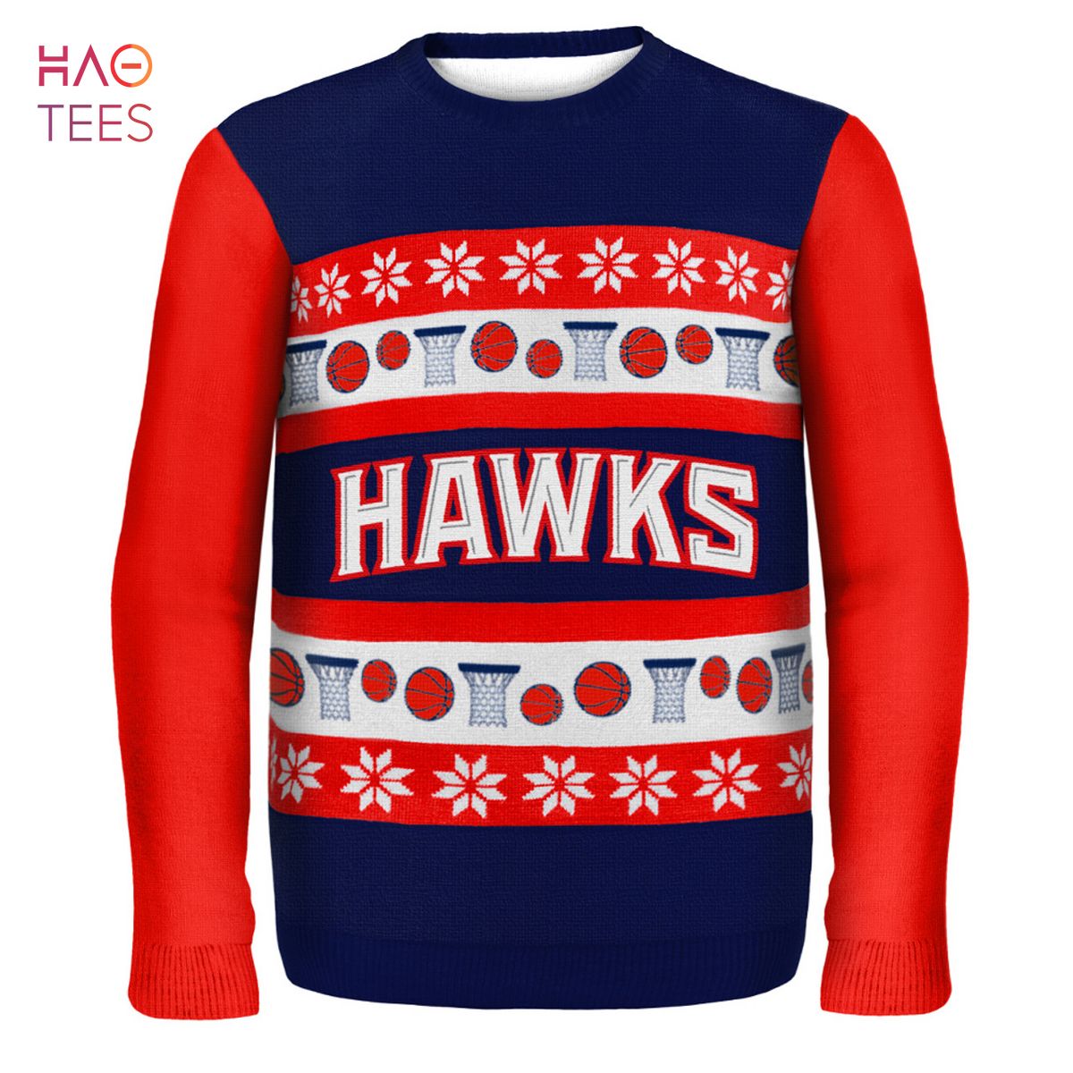 BEST Atlanta Hawks NBA Ugly Sweater Wordmark BEST Atlanta Hawks NBA Ugly Sweater Wordmark