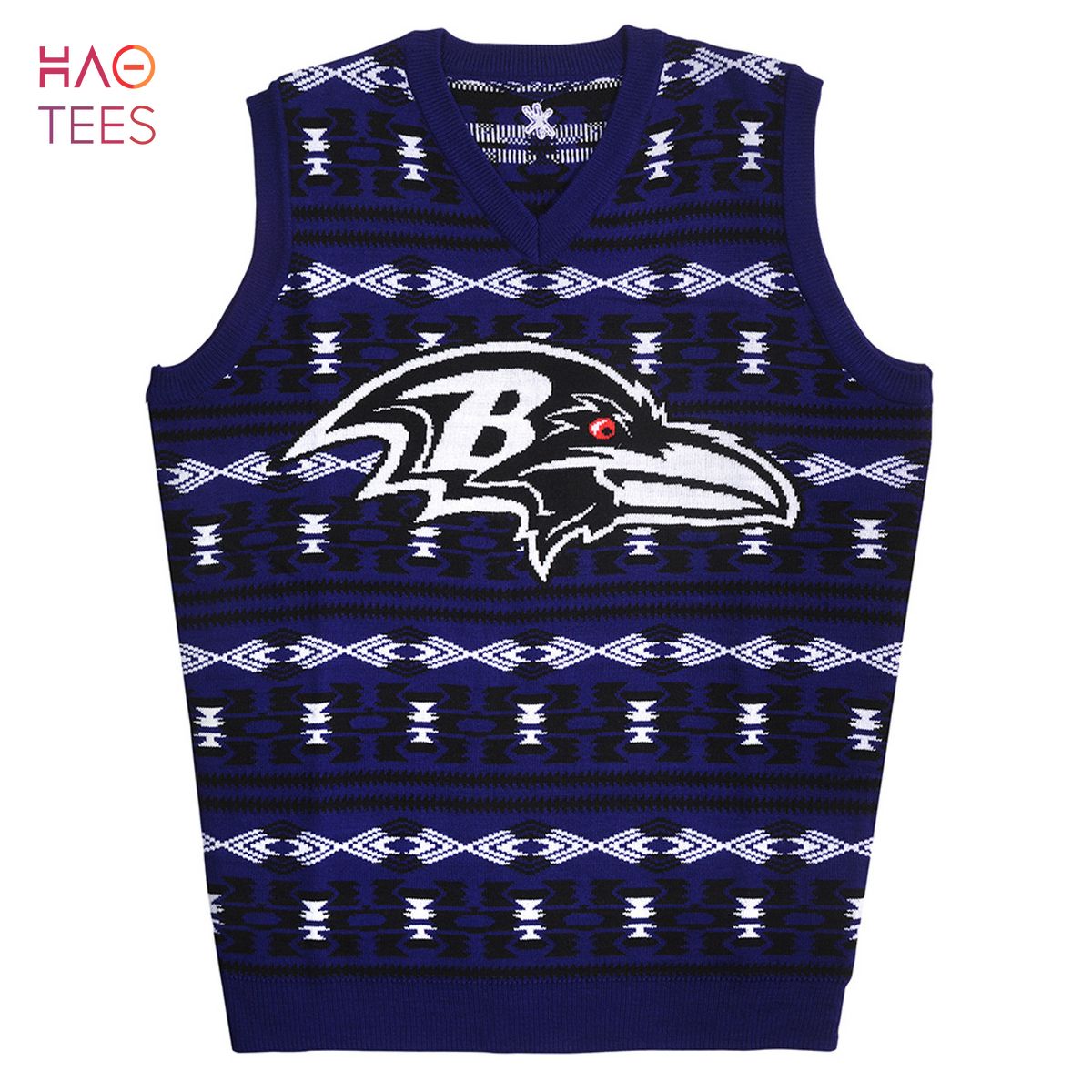 BEST Baltimore Ravens Aztec NFL Ugly Sweater Vest BEST Baltimore Ravens Aztec NFL Ugly Sweater Vest