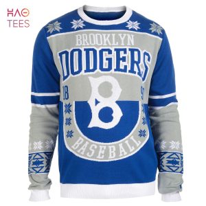 BEST Brooklyn Dodgers MLB LA Dodgers Retro Cotton Sweater