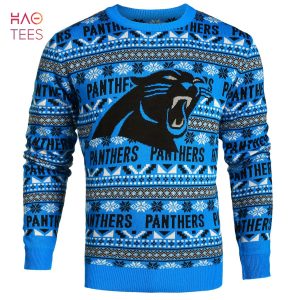 BEST Carolina Panthers Aztec NFL Ugly Crew Neck Sweater