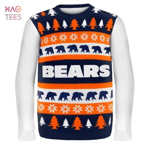 BEST Chicago Bears_ Chicago Bears NFL Ugly Sweater Wordmark