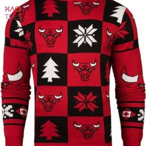 BEST Chicago Bulls Patches NBA Ugly Crew Neck Sweater by Forever Collectibles XXL
