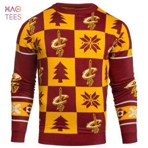 BEST Cleveland Cavaliers Patches NBA Ugly Crew Neck Sweater by Forever Collectibles