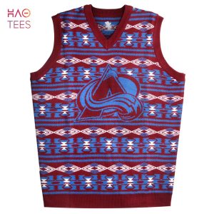 BEST Colorado Avalanche NHL Aztec Ugly Sweater Vest