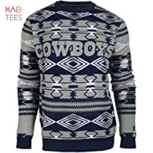 BEST Dallas Cowboys NFL Aztec Print Ugly Crew Neck Sweater