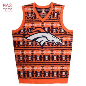 BEST Denver Broncos Aztec NFL Ugly Sweater Vest