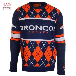 BEST Denver Broncos EXCLUSIVE Argyle Sweater