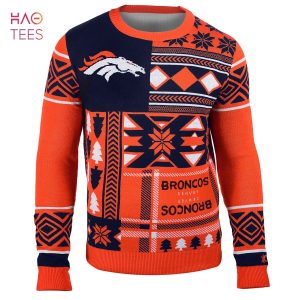 BEST Denver Broncos NFL Patches Ugly Sweater