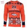 BEST Denver Broncos NFL Super Bowl Commemorative Crew Neck Sweater
