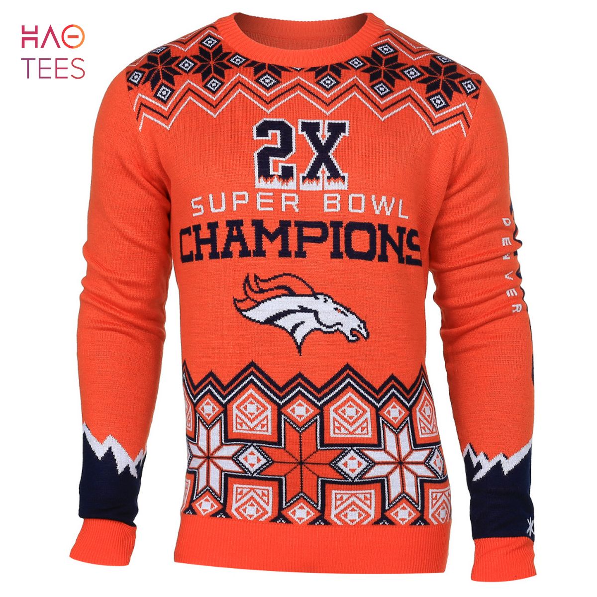 BEST Denver Broncos NFL Super Bowl Commemorative Crew Neck Sweater BEST Denver Broncos NFL Super Bowl Commemorative Crew Neck Sweater
