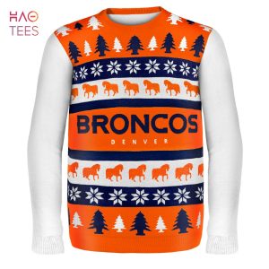 BEST Denver Broncos NFL Ugly Sweater Wordmark