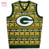 BEST Green Bay Packers Aztec NFL Ugly Sweater Vest