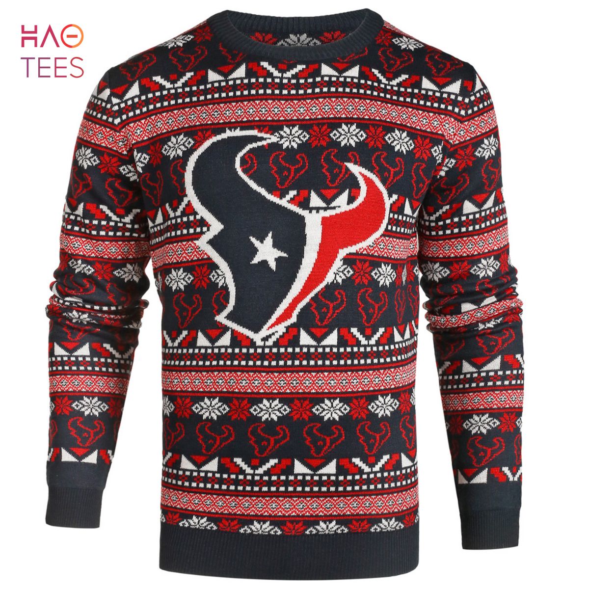 BEST Houston Texans Aztec NFL Ugly Crew Neck Sweater by Forever Collectibles BEST Houston Texans Aztec NFL Ugly Crew Neck Sweater by Forever Collectibles
