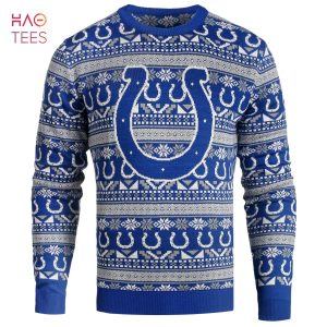 BEST Indianapolis Colts Aztec NFL Ugly Crew Neck Sweater by Forever Collectibles