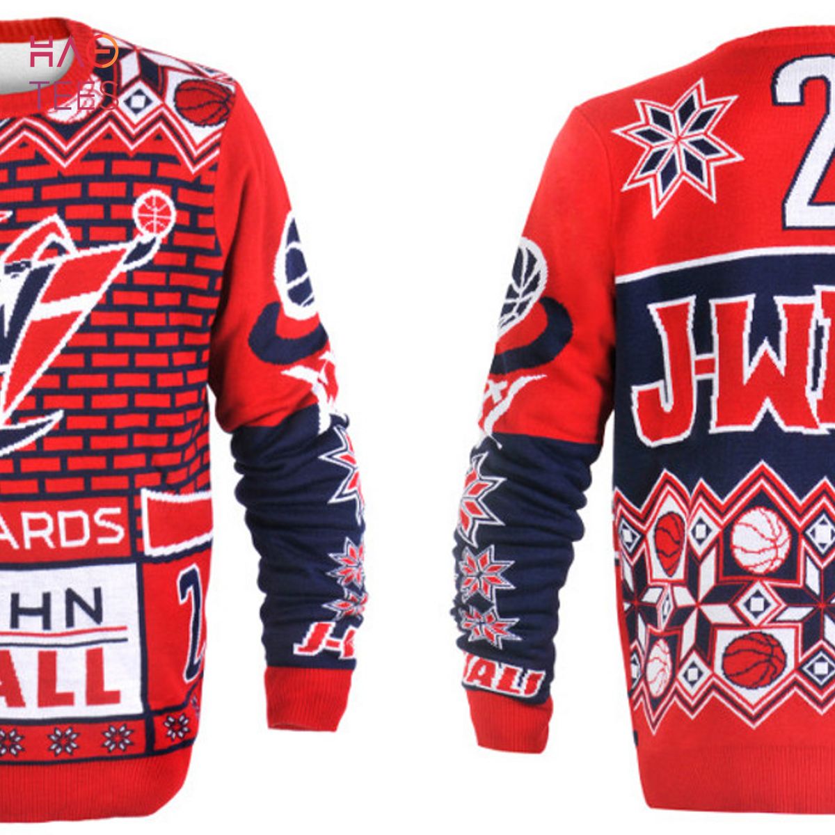 BEST John Wall Washington Wizards BRICKS NBA Ugly Player Sweater By Forever Collectibles BEST John Wall Washington Wizards BRICKS NBA Ugly Player Sweater By Forever Collectibles