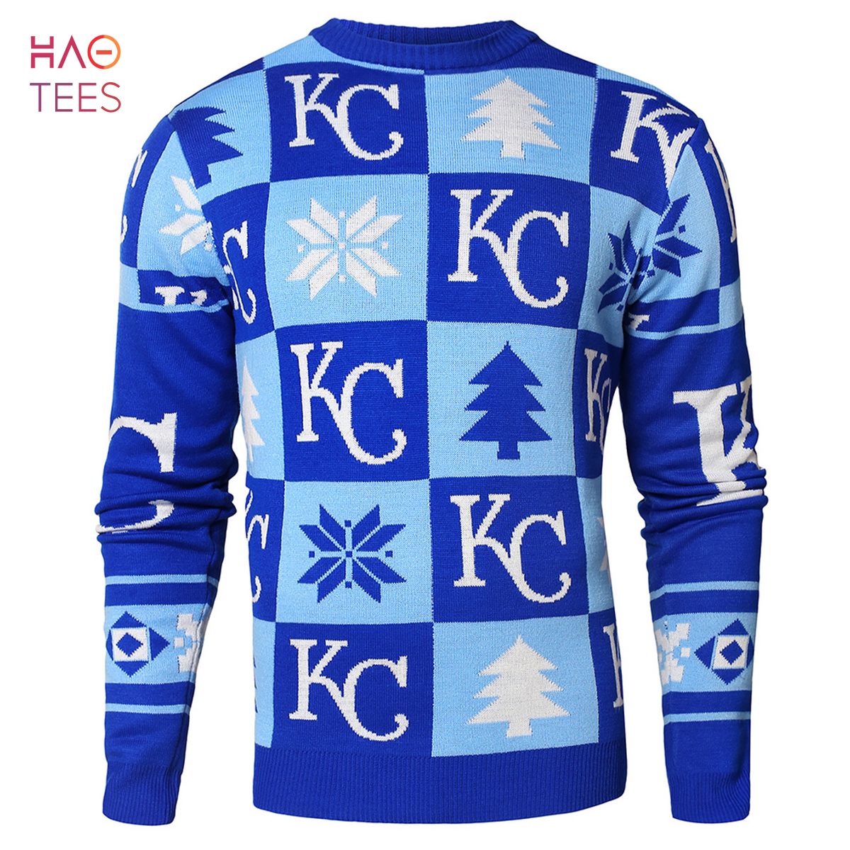BEST Kansas City Royals Patches MLB Ugly Crew Neck Sweater by Forever Collectibles