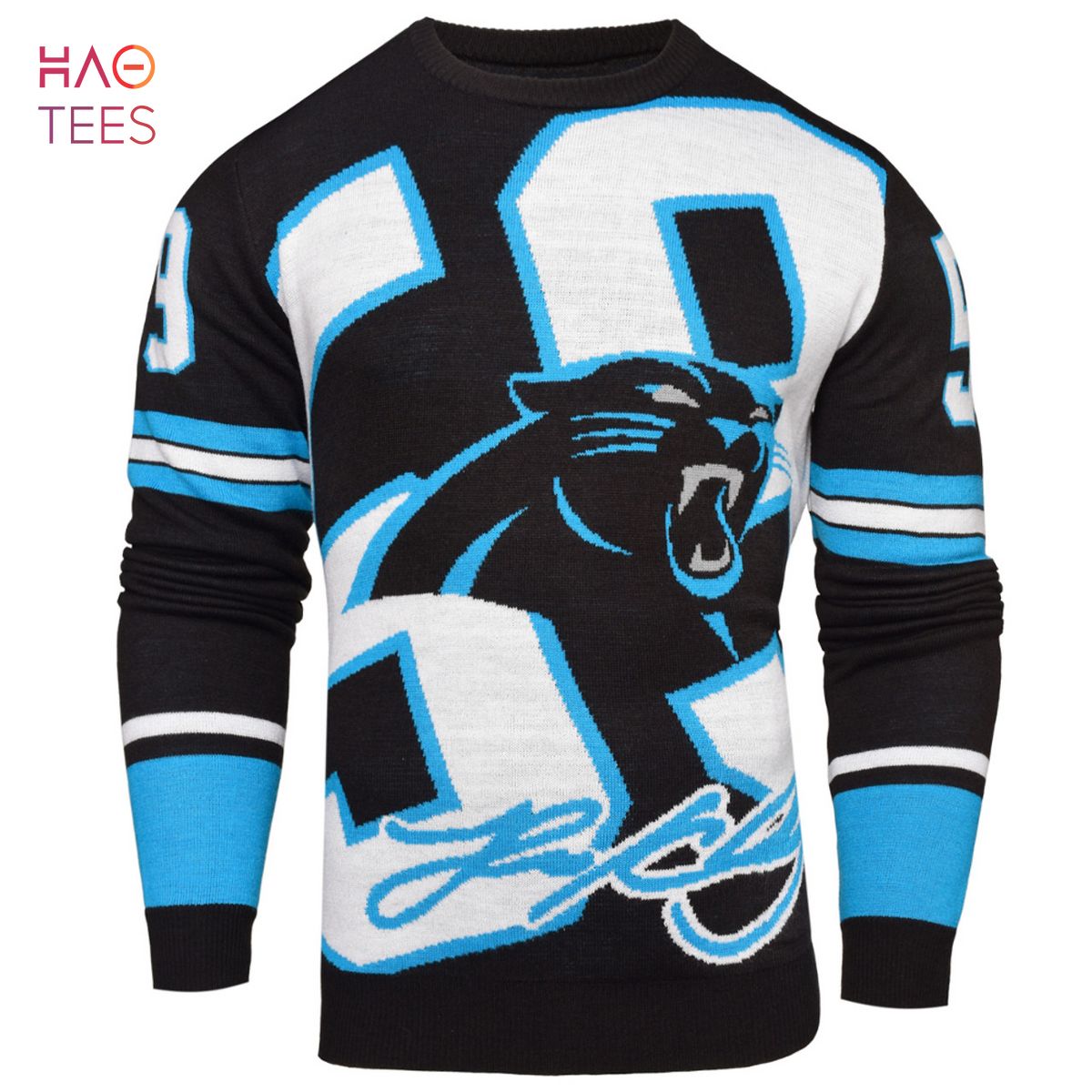 BEST Luke Keuchly 59 Carolina Panthers NFL Loud Player Sweater By FOCO