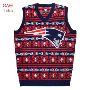 BEST New England Patriots Aztec NFL Ugly Sweater Vest