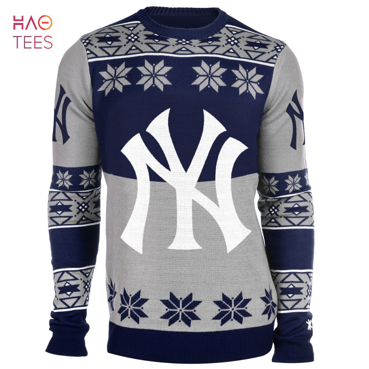 BEST New York Baseball Big Logo Ugly Sweater BEST New York Baseball Big Logo Ugly Sweater