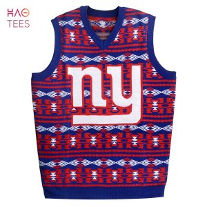 BEST New York Giants Aztec Print Ugly Sweater Vest