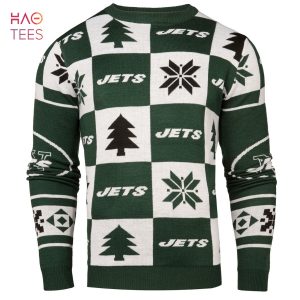 BEST New York Jets Patches NFL Ugly Crew Neck Sweater by Forever Collectibles