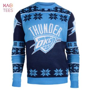 BEST Oklahoma City Thunder_ Oklahoma City Thunder Big Logo NBA Ugly Sweater