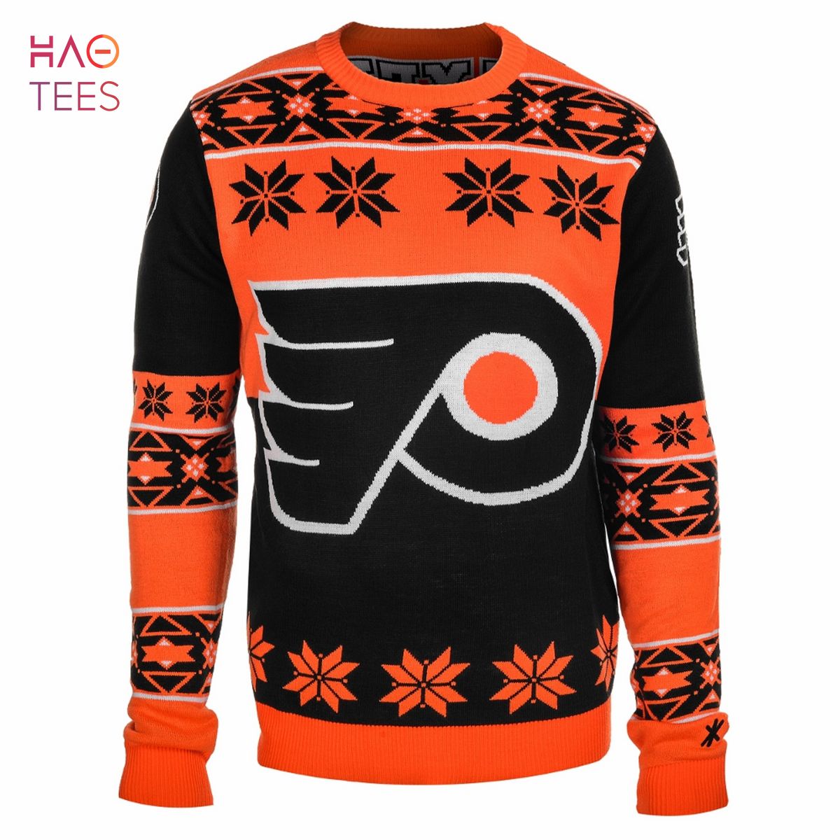 BEST Philadelphia Flyers Big Logo NHL Ugly Sweater BEST Philadelphia Flyers Big Logo NHL Ugly Sweater