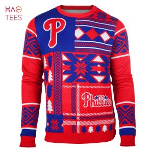 BEST Philadelphia Phillies Patches MLB Ugly Sweater