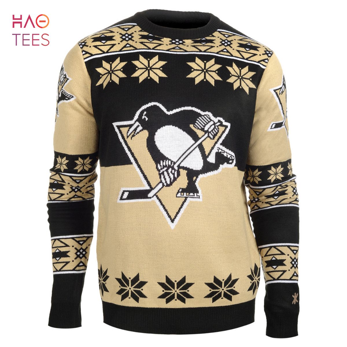 BEST Pittsburgh Penguins_ Pittsburgh Penguins Big Logo NHL Ugly Sweater