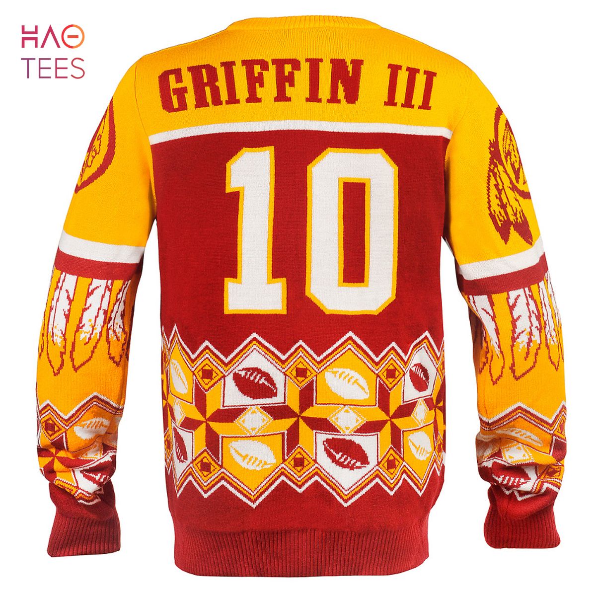 BEST Robert Griffin III Washington Redskins NFL Ugly Player Sweater