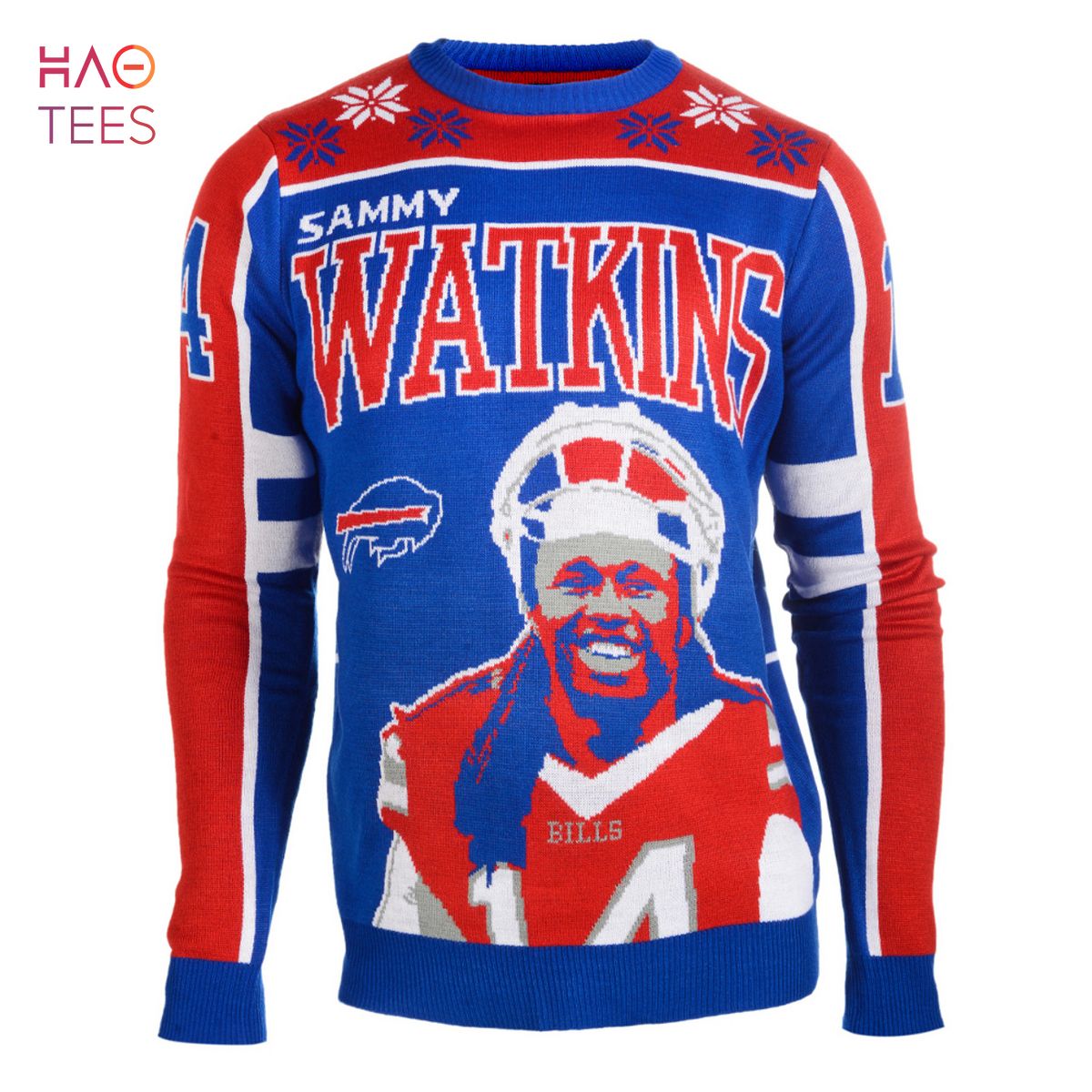 BEST Sammy Watkins 14 Buffalo Bills NFL Player Ugly Sweater