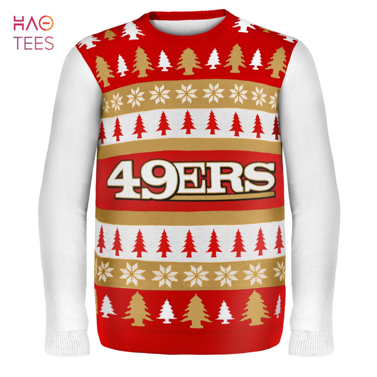 BEST San Francisco 49ers_ San Francisco 49ers NFL Ugly Sweater Wordmark