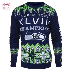 BEST Seattle Seahawks NFL Super Bowl Commemorative Crew Neck Sweater