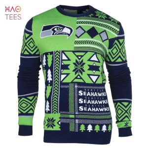 BEST Seattle Seahawks Patches NFL Ugly Sweater