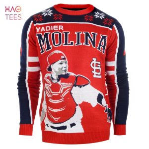 BEST Yadier Molina 4 St. Louis Cardinals MLB Player Ugly Sweater