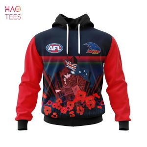 BEST AFL Adelaide Football Club, Specialized 2022 Anzac Jersey Concepts 3D Hoodie