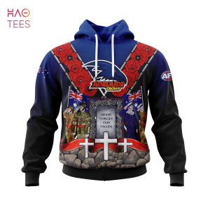 BEST AFL Adelaide Football Club, Specialized 2022 Anzac Jersey Concepts 3D Hoodie Limited Edition