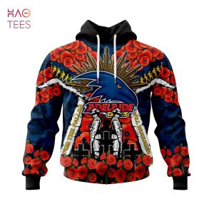 NEW AFL Adelaide Football Club, Specialized 2022 Anzac Jersey Concepts 3D Hoodie