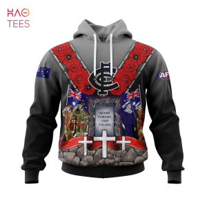 HOT AFL Carlton Football Club, Specialized 2022 Anzac Jersey Concepts 3D Hoodie