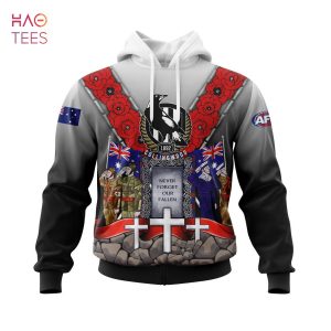 HOT AFL Collingwood Football Club, Specialized 2022 Anzac Jersey Concepts 3D Hoodie