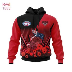 BEST AFL Essendon Football Club, Specialized 2022 Anzac Jersey Concepts 3D Hoodie